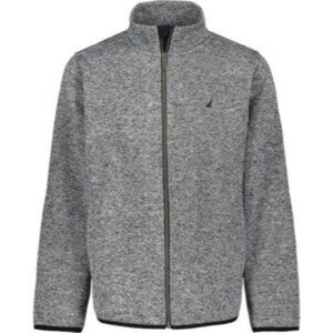 Nautica Boys Little Full-Zip Fleece Jacket, Grey, Size S, NWT